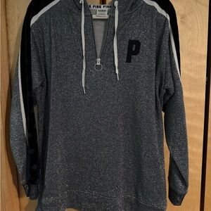 Victoria's Secret Gray Hoodie with Black Accents